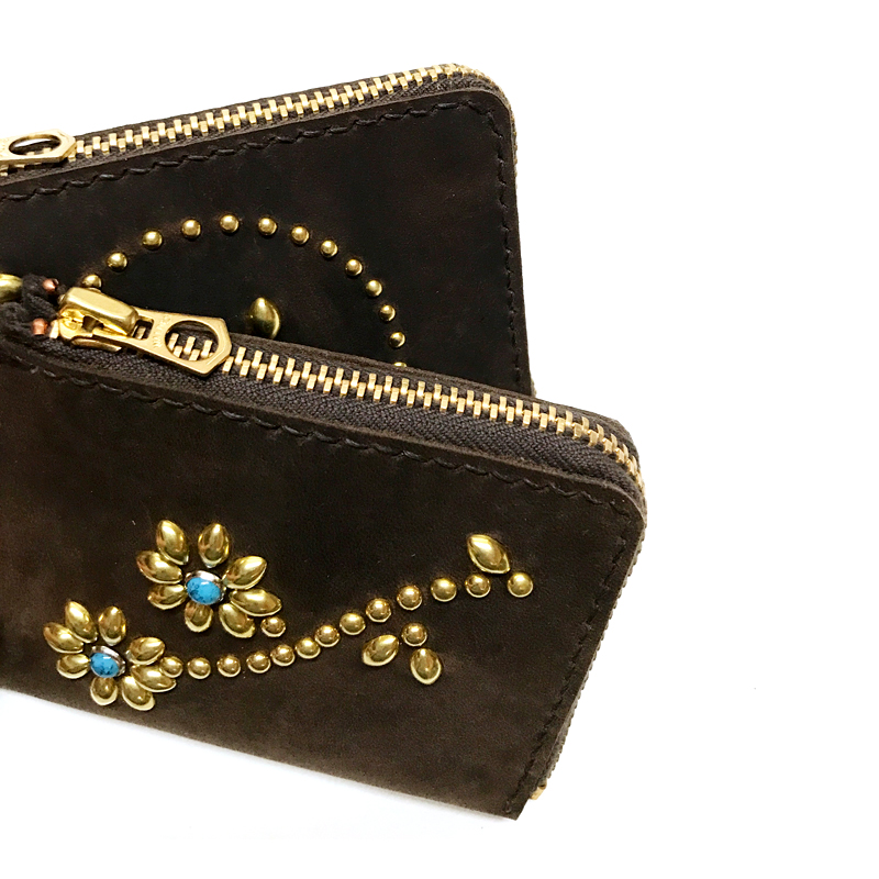 leather L Zip hand stitch Wallet