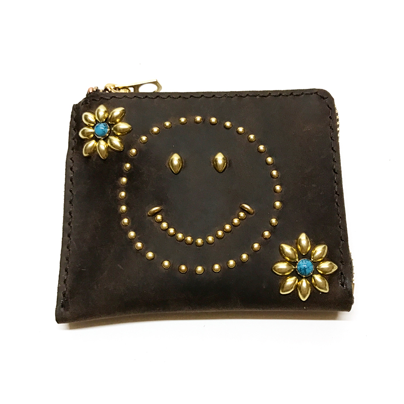 leather L Zip hand stitch Wallet