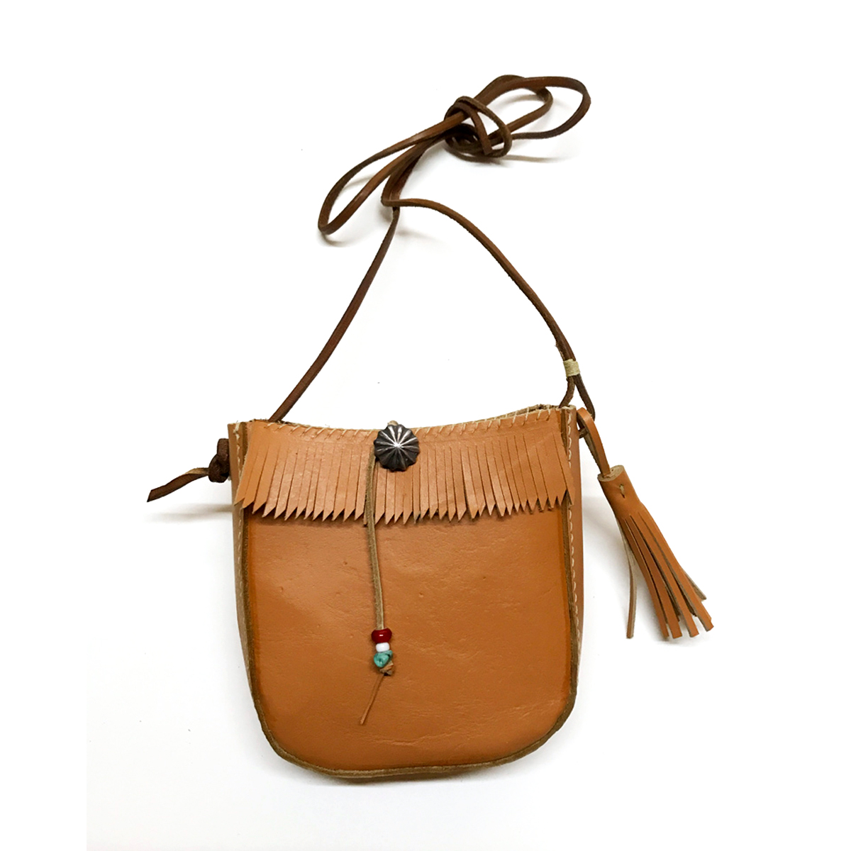 Cow leather Shell Concho Mini Shoulder Pouch