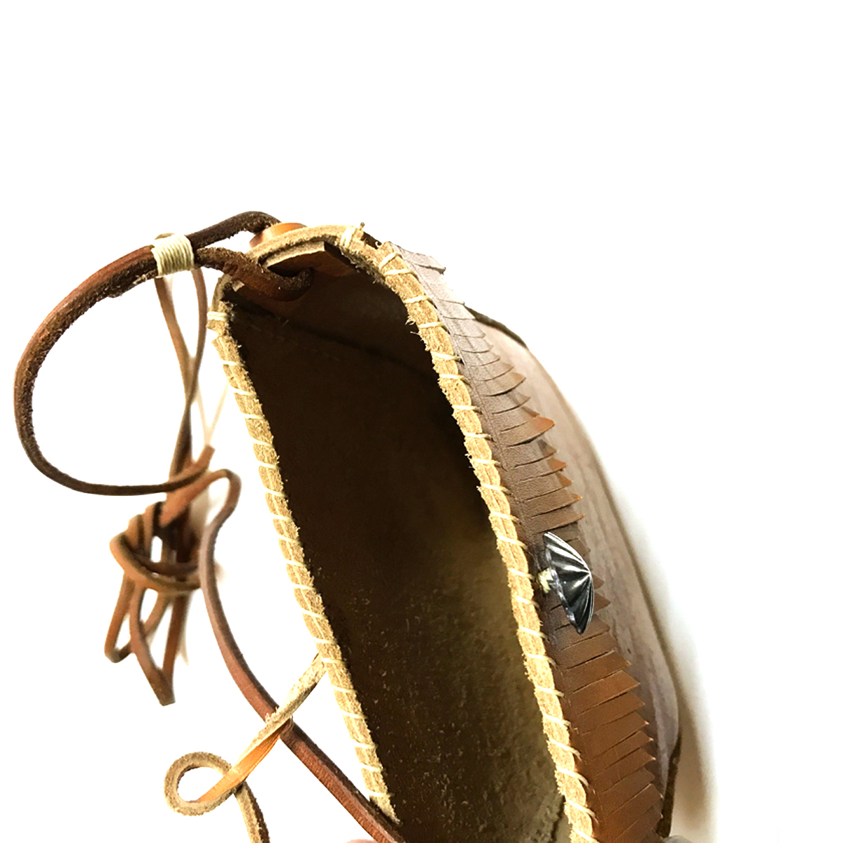 Cow leather Shell Concho Mini Shoulder Pouch