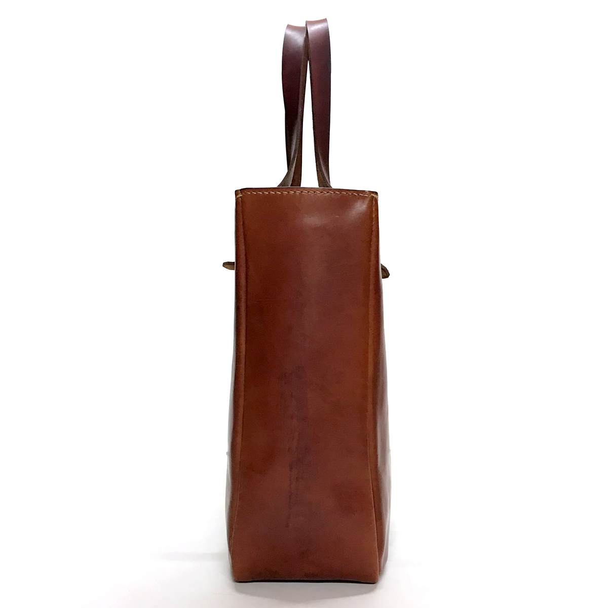 Leather square totebag