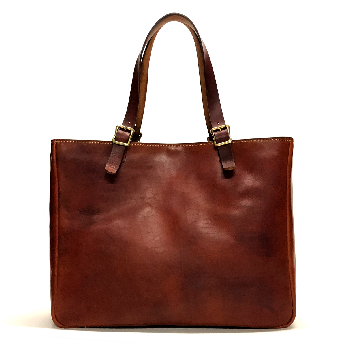 Leather square totebag