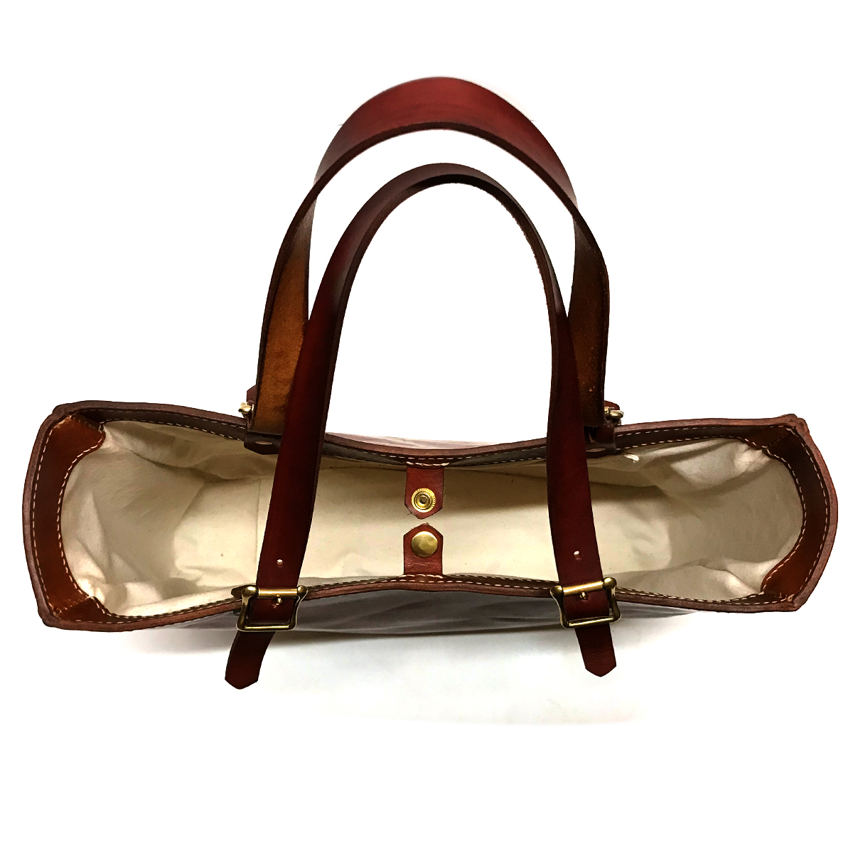 Leather square totebag
