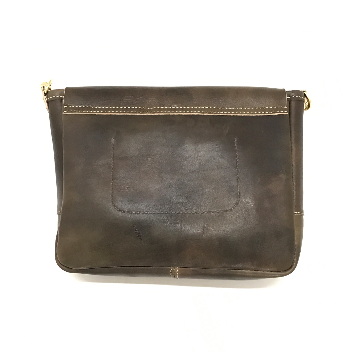 Antique Dyed Leather Concho Shoulder Bag Midium
