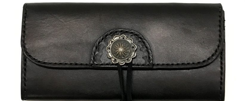Cow Leather 950 Silver Concho Long wallet