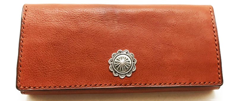 Grain Leather Concha long wallet