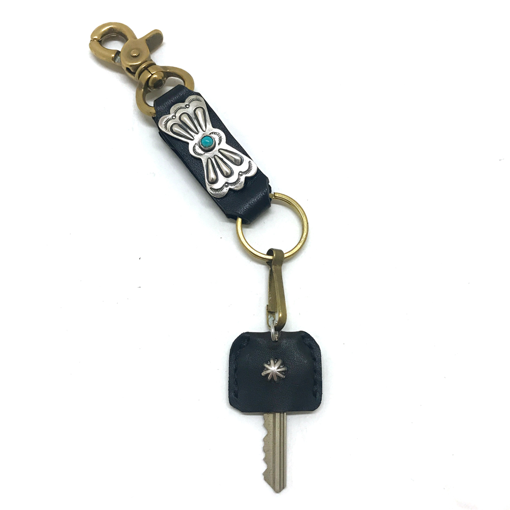 
LEATHER&BRASS butterfly CONCHO ROOP KEY HOLDER