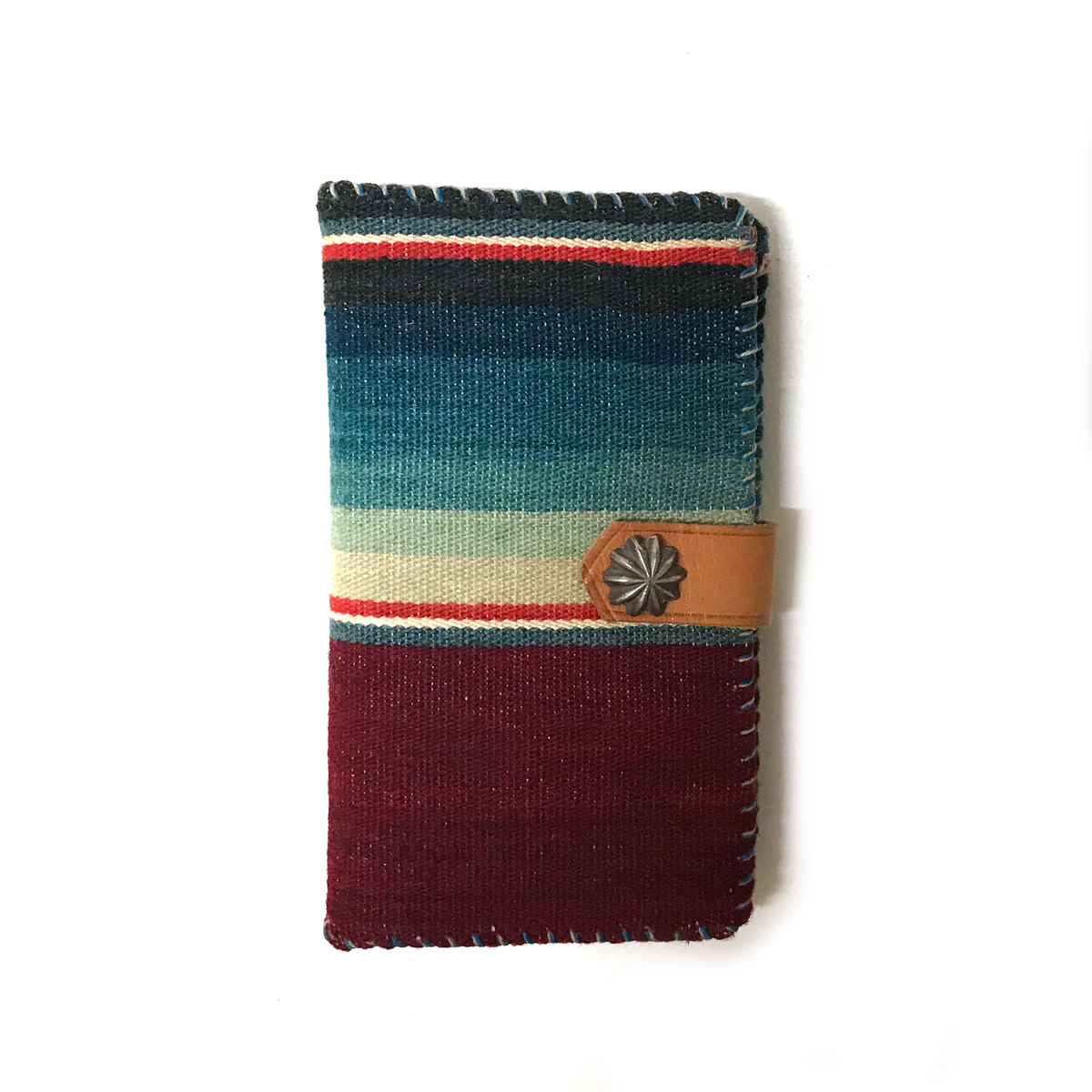 iPhone 6 7 8 X CASE BOOK FLIP CARD HOLDER CASE Vintage Mexican Rag